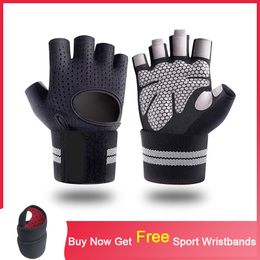 Workout Gloves Men Women Full Finger Weight Lifting Gloves with Wrist Support for Gym Exercise Fitness Training Lifts Made of Q0107