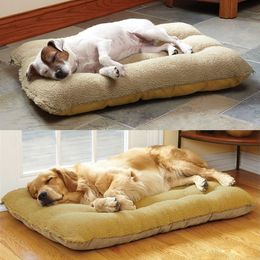 Winter Warm Dog Bed Mat Thicken Pet Cushion Blanket Puppy Cat Fleece Beds For Small Large Dogs Cats Pad LJ201203
