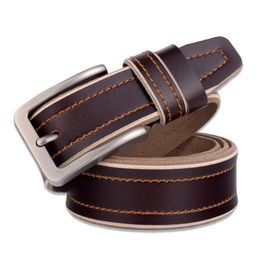 Factory Outlet Brand Design Belt New Fashion High Quality Male Waistband Men Belts Genuine leather Belt Men Strap Pin Buckle