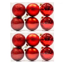 Christmas Decorations Surwish 12Pcs/Lot 5cm Ball Hanging Tree Ornaments For Santa Party Decor - Red/Golden/Blue1