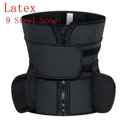 Latex Waist Trainer Neoprene Sauna Corset binders shapers women Body shapewear Slimm reducing belt underwear Modelling strap faja 201222