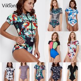 Sport One Piece Swimsuit Women 2020 Swimwear Plus Size Bathing Suits Swimming Suit For Ladies Beach Onepiece Surfing Swim Suit T200708