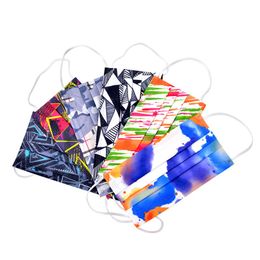 DHL Three layers of tie-dyed disposable face mask adult protective masks with melt-spray Personalised printing designer masks