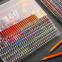 Sketching Painting Oil Pencil Artist Professional Colour Pencils Set 48/160 Colours For Kids Students Drawing School Art Supplies 201223