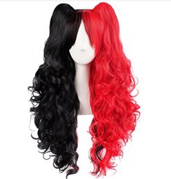 Beauty Multi Colour Lolita Long Curly Clip on Ponytails Cosplay Wig
