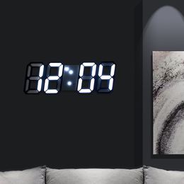LED Electronic Desk Clock Digital 3D Modern Snooze Table Clock Reloj De Pared USB Charge Office Clock Home Tafelklokken Y200407