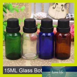 Sedorate 40 pcs/Lot Empty Glass Bottle For Essential Oil 15ML Mini Vials With Inner Stopper Hole Plug Containers Bottles ZM031