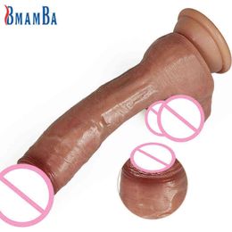 Nxy Sex Products Dildos Soft Silicones Skin Feeling Anal Dildo Penis Fallus Realistic Great Female Masturbator Suction Dick Adult Toys for Women 1227