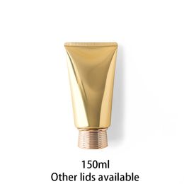 150g Empty Squeeze Bottles Gold Cosmetic Containers 150ml Face Lotion Cream Tubes Aluminum Plastic Composite Free Shipping