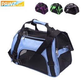 Pet Dog Backpack Messenger Carrier Bags Cat Dog Carrier Mesh Outgoing Portable Travel Teddy Packets Breathable Small Pet Handbag LJ201201