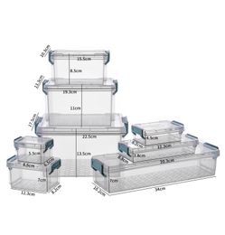 Meilleure vente de boîtes de rangement transparentes de bureau multi-size réutilisables pour les bacs de rangement en plastique