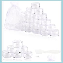 empty lip balm containers Canada - Per Bottle Fragrance & Deodorant Health Beauty 5G Clear Empty Cosmetic Containers Jars Sample Pots Bottles Travel For Cream Lotion Lip Balm