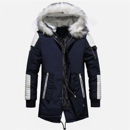 BOLUBAO Winter Brand Men Parkas Coats Men's Thick Warm Long Overcoat Fashion Casual Patchwork Hooded Parka Coat Male 201204
