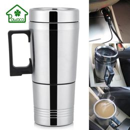 New Car Heating Cup 12/24V Water Heater Kettle Electric Kettle Coffee Tea Boiling Heated Mug Water Heater Travel kettle For Car LJ201218