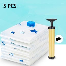 Storage Bags Vacuum Reusable Compression Space Saving Bag For Clothes Mattress Blankets Duvets Pillows