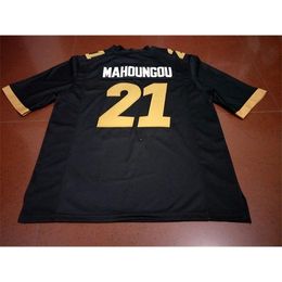 2024 Black #21 ANTHONY MAHOUNGOU Purdue Boilermakers Black Alumni College Jersey or custom any name or number jersey