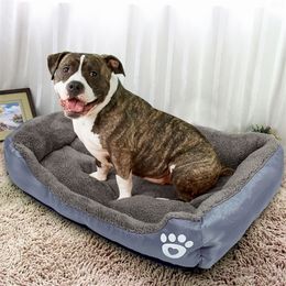 Pet Dog Bed Warming Dog House Soft Material Nest Dog Baskets Fall and Winter Warm Kennel For Cat Puppy 201124