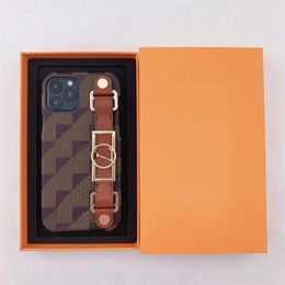 Fashion Phone Cases For Iphone 11 12 7 8 Pro Max Mini X Xs Xr Designer Leather Cellphone Case Classic Letter Grid Smartphones Cases With Box