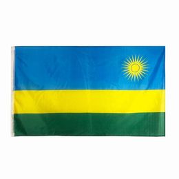 Rwanda Flag High Quality 3x5 FT 90x150cm Flags Festival Party Gift 100D Polyester Indoor Outdoor Printed Flags Banners