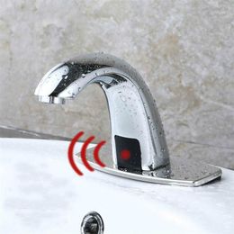 Bathroom Sink Faucets & Cold Automatic Touch Free Sensor Water Saving Inductive Electric Tap Mixer Battery Power1