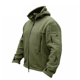 ZOGAA Men Military Jacket Coat Fleece Tactical Overcoat Outdoor Breathable Sport Hiking Polar Jacket Solid Loose Hooded Coat Men 201111