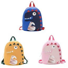 Cartoon Dinosaur Backpack School Rucksack Shoulder Bookbag Children Travel Daypack for Kids Girls LJ201225