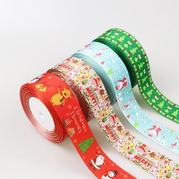 5 Metres Christmas Cartoon Ribbon Grosgrain 25MM DIY Handmade Character Ribbons For Crafts Custom Ribbon Decoration Trims Sewing Y201020