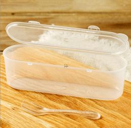 Kitchen 250ML Ice Cream Box Mousse Pastry Cheese Holder Long Transparent Plastic Box for Cake Boxes RRE12717