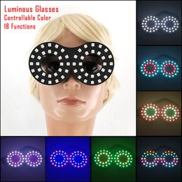 Costume Accessories LED Luminous Glasses Glow Party Glasses LED Light Up Glasses For Festival Halloween Carnival Party Dcor Children Adult