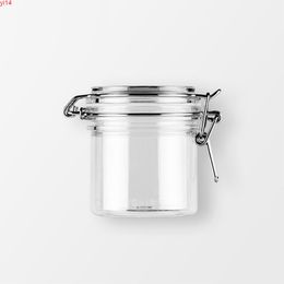 200g 1PC Empty Round Plastic Sealed Tin Containers Clip Lids ,Food Jar Pot Storage,Mask Cream Container Bottlehigh qualtity