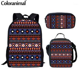 Backpack Coloranimal Teen Girls Backpacks Set Children Print School Bags Tribal Fabric Pattern Kids Orthopaedic Schoolbag Satchel Mujer