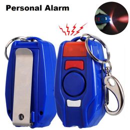 130db Self Defence Alarm Girls Women Kids seniors Security Protect Personal Safety Scream Loud with LED Light Keychain with Retail package box