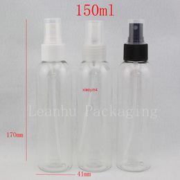 150cc transparent empty plastic PET container with mist sprayer pump,150ml X 40 cosmetic spray bottles for cosmetics packaginggood package