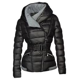 New Parkas Female Women Winter Coat Thickening Cotton Winter Jacket Womens black faux fur Outwear Parkas for Women Winter 201106