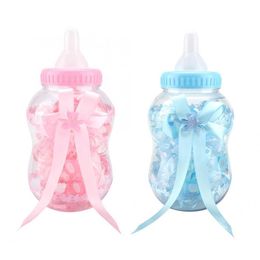 30pcs Girl Boy Baby Shower Decorations Chocolate Candy Bottle Baptism Favors Christmas Halloween Party Gifts Box Plastic Case Y200903