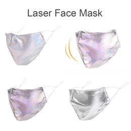 Designer Face Mask Bling Bling With Adjustable Earloop Woman Fashion Laser Masks Washable Reusable Dustproof Face Mask
