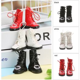 Mini Cute PU Leather Boots Heart Bandage Shoes Accessories Handmade Toy Accessories For Blyth Doll BJD Puppet Birthday Gifts