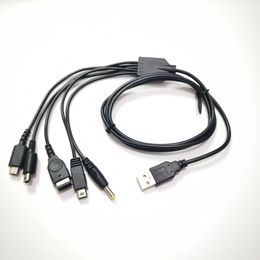 5 in 1 USB 1.2m Charging Cables Cords Charger for Nintendo NDSL NDS NDSI XLL 3DS PSP Wii U GBA SP