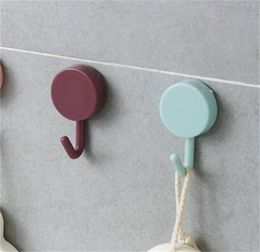 Viscose Hook Solid Color Livingroom Wall Hanging Kitchen Plastic Hooks No Drilling Sticking Lovely Colorful New Arrival 0 23nz N2