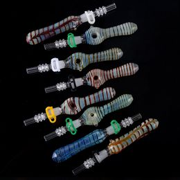 Nectar Collector Glass Kit with Quartz Tips Smoking Accessories Straw Oil Dab Rigs Heady Colour NC Kits Smoking Pipes NC16