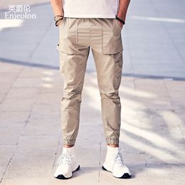 Enjeolon 2020 New Summer Mens Cargo Pants Men Joggers Military Casual Solid Cotton Pants Hip Hop Male Army Trousers LJ201104