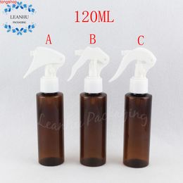 120ML Brown Plastic Bottle With Trigger Spray Pump , 120CC Makeup Sub-bottling Cosmetic Water / Toner Packaging Bottlegood qualtity