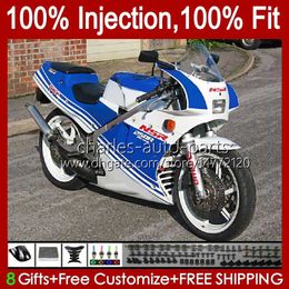 Injection For HONDA NSR250 R NSR250R MC28 94 95 96 1997 1998 1999 102HC.80 blue white NSR 250 R PGM4 250R 1994 1995 1996 97 98 99 Fairing