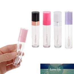 1 Pc Lip Gloss Tube Empty Plastic Lip Balm Bottle With Clear Body Small Lipstick Samples ABS Vials Cosmetics Container Black