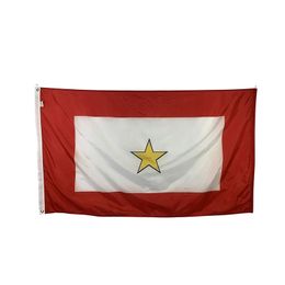 Gold Star Service Star Flag 90x150cm Boy Scouts Movement Flag Banner 3x5 ft Polyester Printed Blue and Purple Color, free shipping