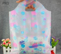 Gift Wrap 90pcs Thank You Coffee Plastic Bag Clothing Boutique Packaging Bags Big Shopping With Handle Jewellery Pouch1