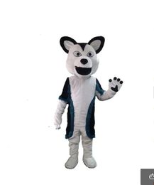 Long Fur Husky Dog Fox Fursuit Furry Mascot Costume Fancy Dress Adult Outdoor Outfits Advertising Parade Suits