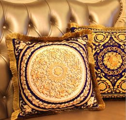 gold velvet cushions Luxury car pillow Decorative cushion, decorative pillow, silver cushions European cushion cover office 201119