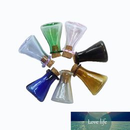 Fai da te Mini Bottiglie colorate in vetro con tappi di sughero Piccoli vasetti a forma di bottiglia di vino Bottiglie carine Pendenti Fiale Regali Misti 7 colori