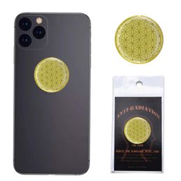 Newest Design 5G Anti Radiation Round Golden Sticker 3000cc Health Protector Against EMF Mobile Phone Sticker